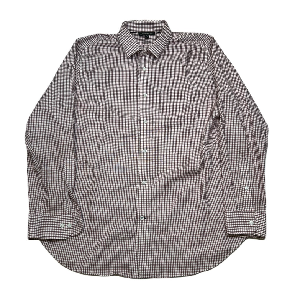Banana Republic‎ Gingham Shirt Mens XL Red White Long Sleeve Button Up